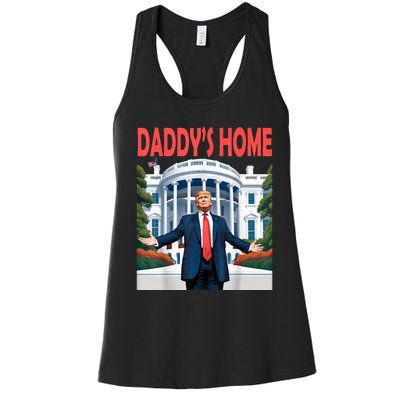 Trump Daddys Home White House Women's Racerback Tank