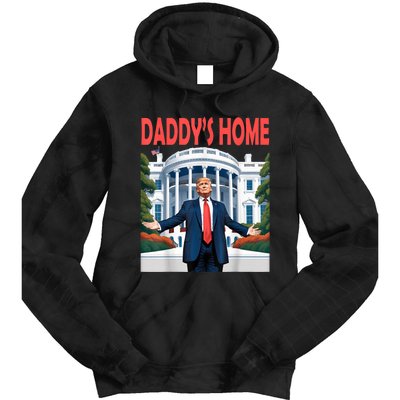 Trump Daddys Home White House Tie Dye Hoodie