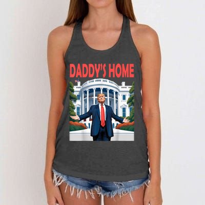 Trump Daddys Home White House Women's Knotted Racerback Tank