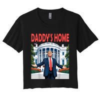 Trump Daddys Home White House Women's Crop Top Tee