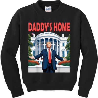 Trump Daddys Home White House Kids Sweatshirt