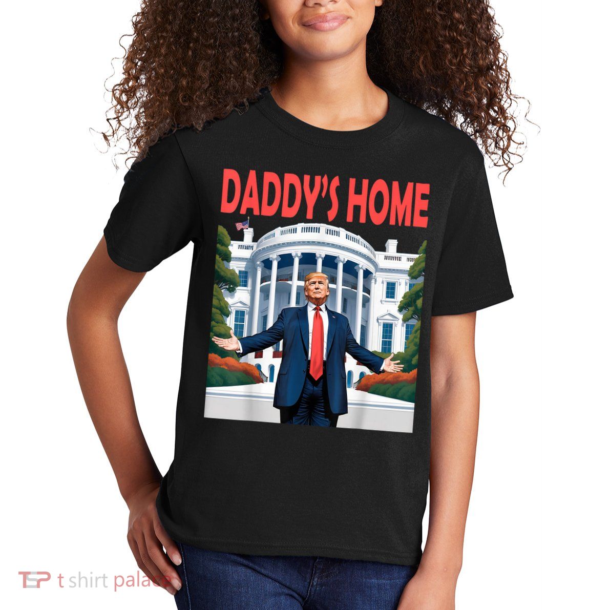 Trump Daddys Home White House Kids T-Shirt