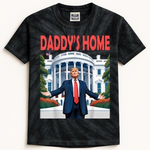 Trump Daddys Home White House Kids Tie-Dye T-Shirt