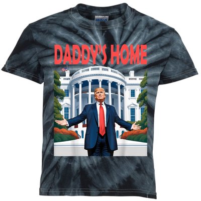 Trump Daddys Home White House Kids Tie-Dye T-Shirt