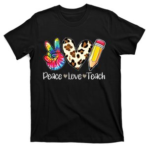 Tie Dye Hippie Peace Love Teach Teacher Appreciation T-Shirt