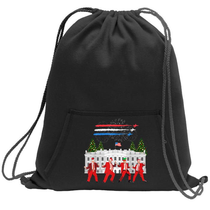 Trump Daddys Home White House Dance Make Xmas Great Again Sweatshirt Cinch Pack Bag