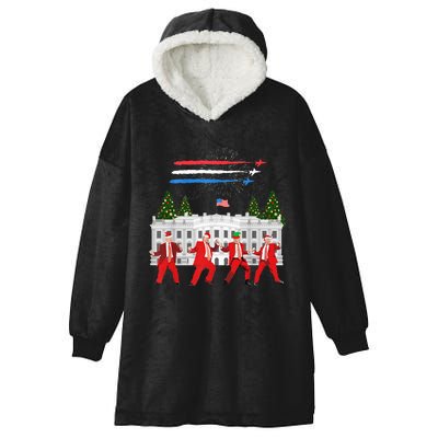 Trump Daddys Home White House Dance Make Xmas Great Again Hooded Wearable Blanket