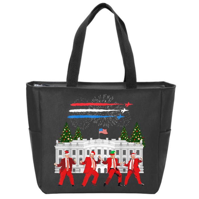 Trump Daddys Home White House Dance Make Xmas Great Again Zip Tote Bag