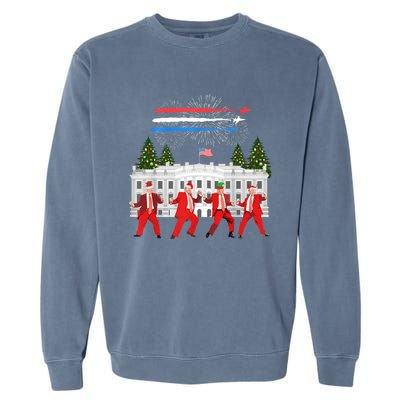 Trump Daddys Home White House Dance Make Xmas Great Again Sweatshirt Garment-Dyed Sweatshirt