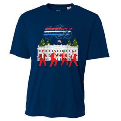 Trump Daddys Home White House Dance Make Xmas Great Again Sweatshirt Cooling Performance Crew T-Shirt