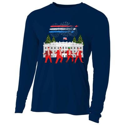 Trump Daddys Home White House Dance Make Xmas Great Again Sweatshirt Cooling Performance Long Sleeve Crew