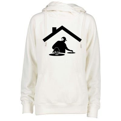 Turntable Dance House Dj Disc Beatmaker Music Producer Gift Womens Funnel Neck Pullover Hood