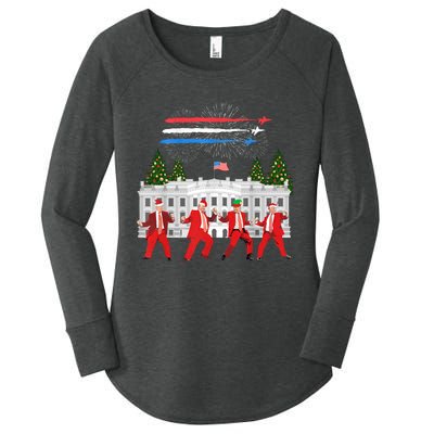 Trump Daddys Home White House Dance Make Xmas Great Again Long Sleeve Women's Perfect Tri Tunic Long Sleeve Shirt