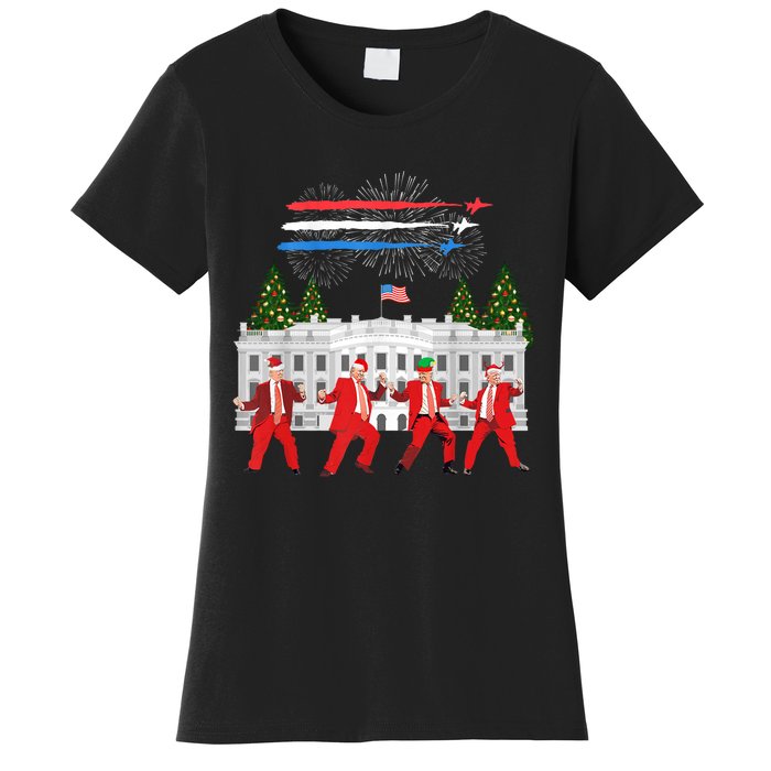 Trump Daddys Home White House Dance Make Xmas Great Again Long Sleeve Women's T-Shirt