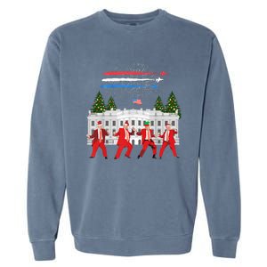 Trump Daddys Home White House Dance Make Xmas Great Again Long Sleeve Garment-Dyed Sweatshirt