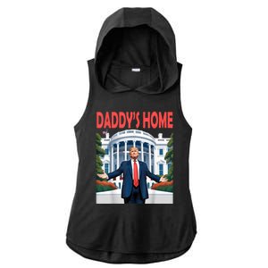 Trump Daddys Home White House Ladies PosiCharge Tri-Blend Wicking Draft Hoodie Tank