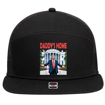 Trump Daddys Home White House 7 Panel Mesh Trucker Snapback Hat