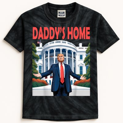 Trump Daddys Home White House Kids Tie-Dye T-Shirt