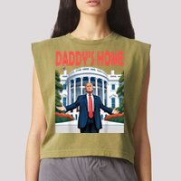 Trump Daddys Home White House Garment-Dyed Women's Muscle Tee