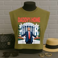 Trump Daddys Home White House Garment-Dyed Women's Muscle Tee
