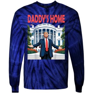 Trump Daddys Home White House Tie-Dye Long Sleeve Shirt