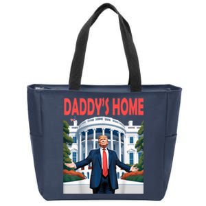 Trump Daddys Home White House Zip Tote Bag