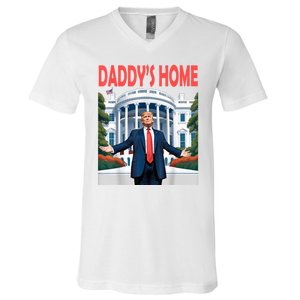 Trump Daddys Home White House V-Neck T-Shirt