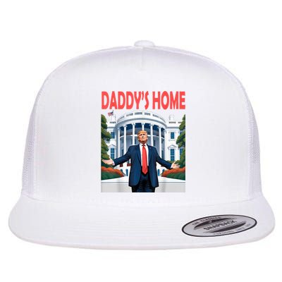 Trump Daddys Home White House Flat Bill Trucker Hat