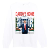 Trump Daddys Home White House Premium Crewneck Sweatshirt