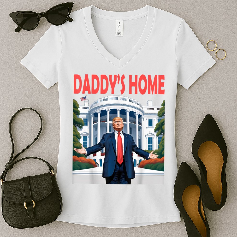Trump Daddys Home White House Women's V-Neck T-Shirt