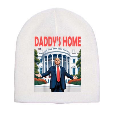 Trump Daddys Home White House Short Acrylic Beanie