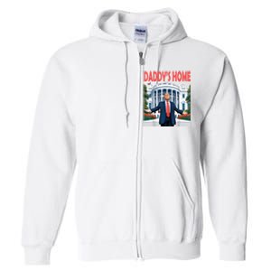 Trump Daddys Home White House Full Zip Hoodie