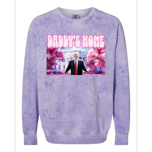 Trump Daddy’S Home Colorblast Crewneck Sweatshirt