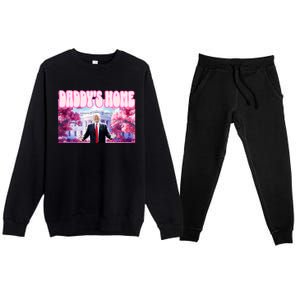 Trump Daddy’S Home Premium Crewneck Sweatsuit Set