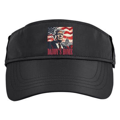 Trump Daddys Home White House Usa American Flag Vintage Adult Drive Performance Visor
