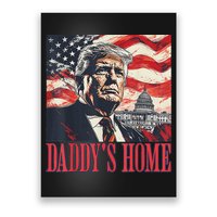 Trump Daddys Home White House Usa American Flag Vintage Poster