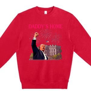 Trump DaddyS Home Bye Joe Biden Drops Out Run For Election Premium Crewneck Sweatshirt