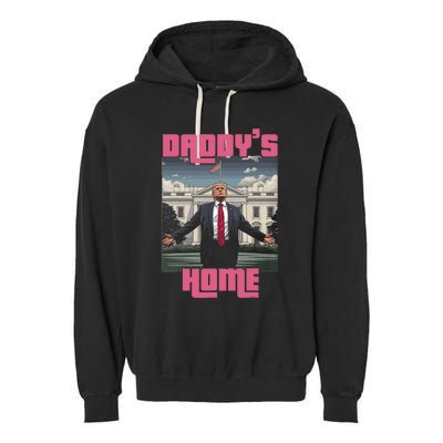 Trump Daddys Home White House Victory President 47 Garment-Dyed Fleece Hoodie