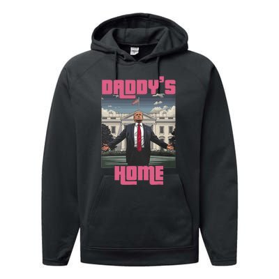 Trump Daddys Home White House Victory President 47 Performance Fleece Hoodie