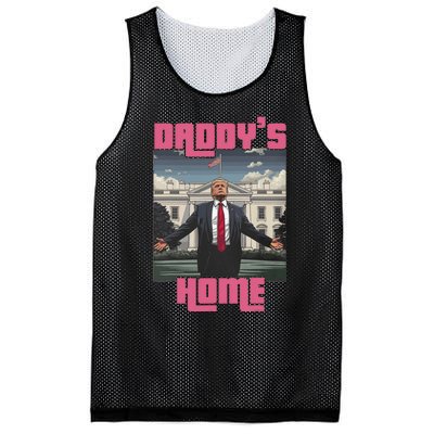 Trump Daddys Home White House Victory President 47 Mesh Reversible Basketball Jersey Tank