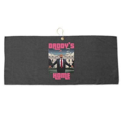 Trump Daddys Home White House Victory President 47 Large Microfiber Waffle Golf Towel