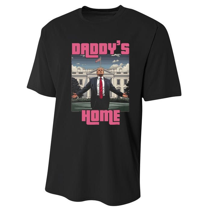 Trump Daddys Home White House Victory President 47 Performance Sprint T-Shirt