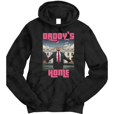 Trump Daddys Home White House Victory President 47 Tie Dye Hoodie