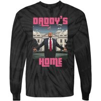 Trump Daddys Home White House Victory President 47 Tie-Dye Long Sleeve Shirt