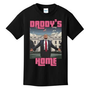 Trump Daddys Home White House Victory President 47 Kids T-Shirt