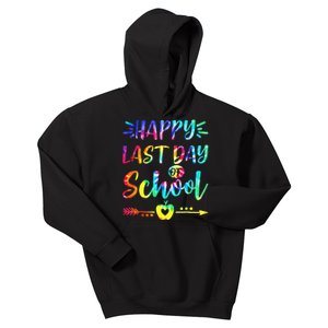 Tie Dye Happy Last Day of School Students and Teachers Kids Hoodie