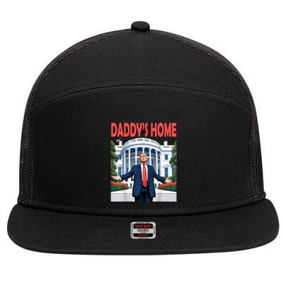 Trump Daddys Home White House 7 Panel Mesh Trucker Snapback Hat
