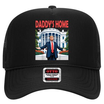 Trump Daddys Home White House High Crown Mesh Back Trucker Hat