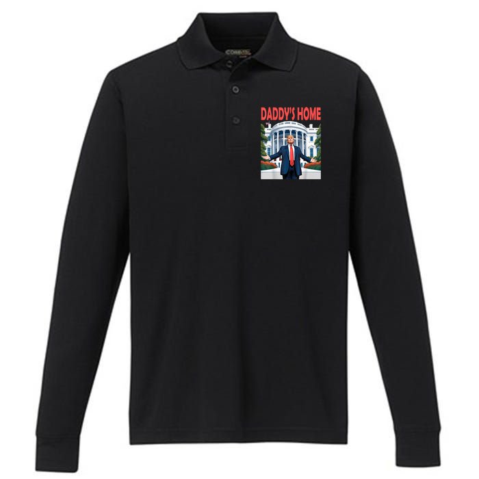 Trump Daddys Home White House Performance Long Sleeve Polo