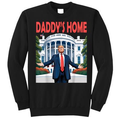 Trump Daddys Home White House Tall Sweatshirt